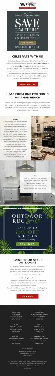 Newsletter | Dalton Wholesale Floors